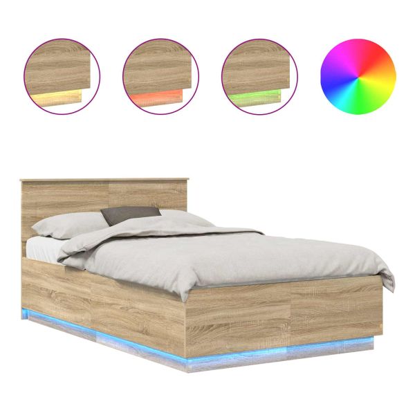 Рамка за легло Сонома дъб 120 x 200 cm Инженерно дърво