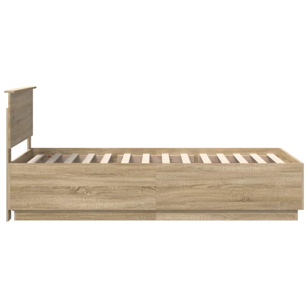 Рамка за легло Сонома дъб 100 x 200 cm Инженерно дърво