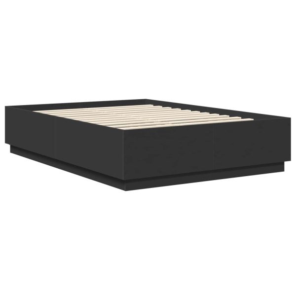 Рамка за легло с таблото Черно 150 x 200 cm Инженерно дърво