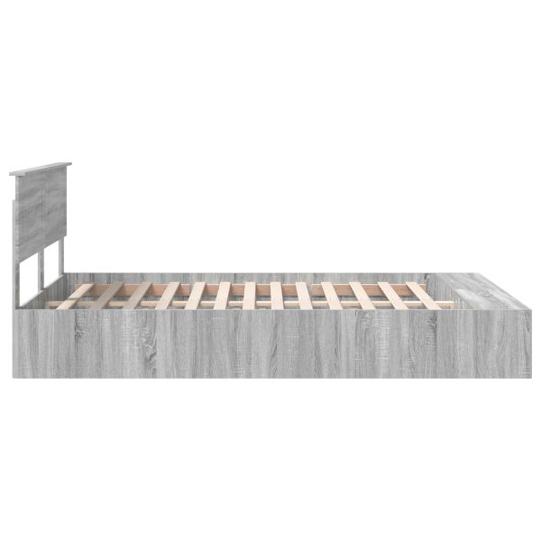 Рамка за легло с рафт Сив Сонома 140 x 200 cm Инженерно дърво