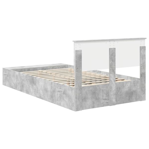 Рамка за легло Циментено сиво 120 x 190 cm Инженерно дърво