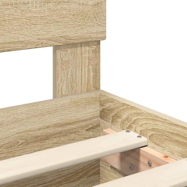 Рамка за легло с рафт Сонома дъб 100 x 200 cm Инженерно дърво
