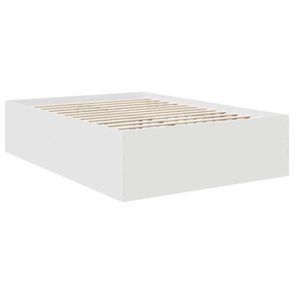 Рамка за легло с таблото Бяло 140 x 200 cm Инженерно дърво