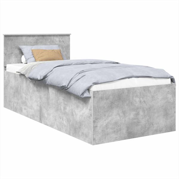 Рамка за легло Циментено сиво 120 x 200 cm Инженерно дърво