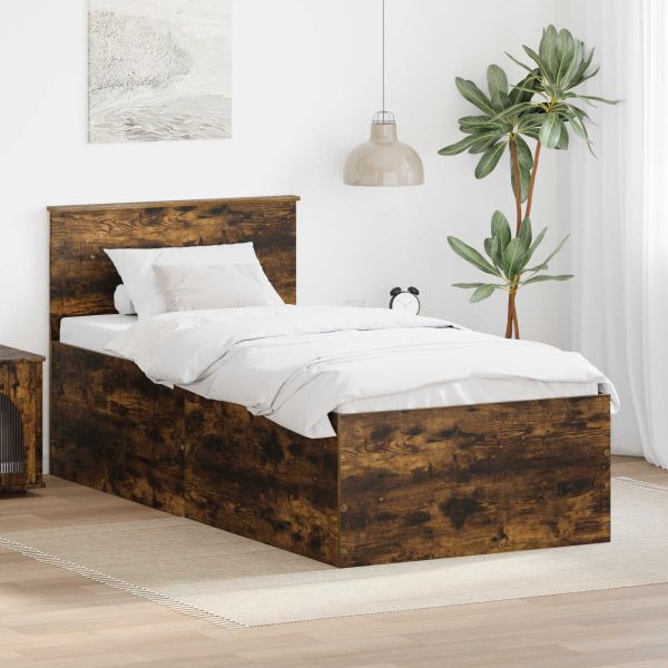 Рамка за легло с таблото Димян дъб 90 x 200 cm Инженерно дърво