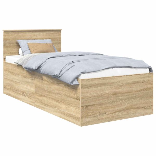 Рамка за легло с таблото Сонома дъб 75 x 190 cm Инженерно дърво