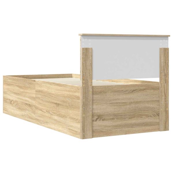 Рамка за легло с таблото Сонома дъб 75 x 190 cm Инженерно дърво