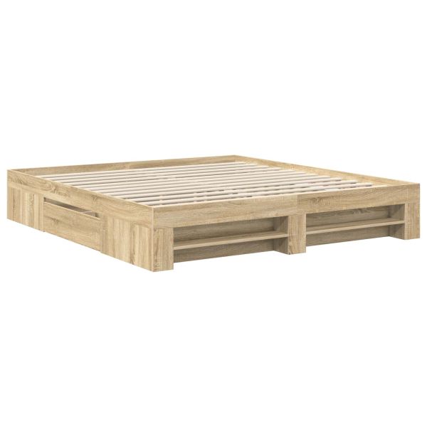 Рамка за легло Сонома дъб 180 x 200 cm Инженерно дърво