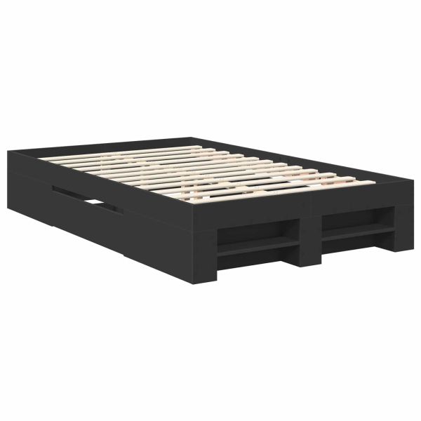 Рамка за легло с таблото Черно 120 x 200 cm Инженерно дърво