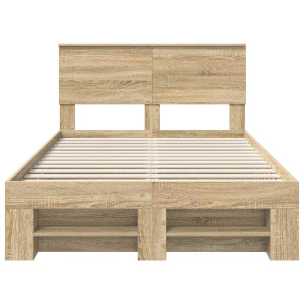 Рамка за легло Сонома дъб 120 x 200 cm Инженерно дърво