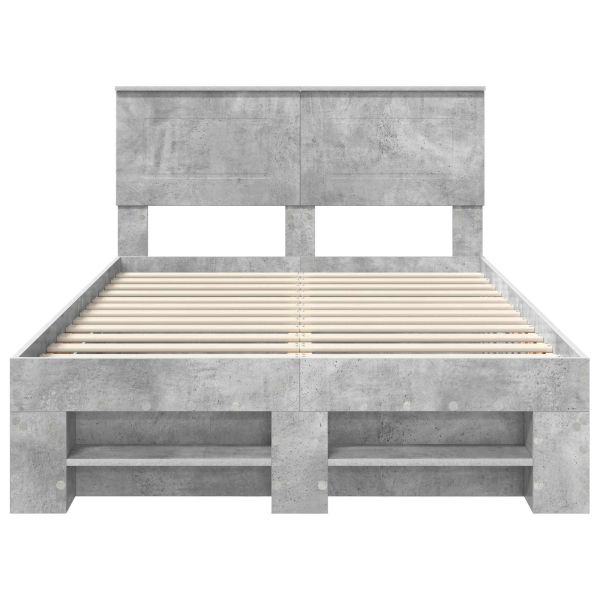 Рамка за легло Циментено сиво 120 x 200 cm Инженерно дърво
