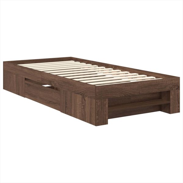 Рамка за легло с таблото Кафяв дъб 100 x 200 м Инженерно дърво