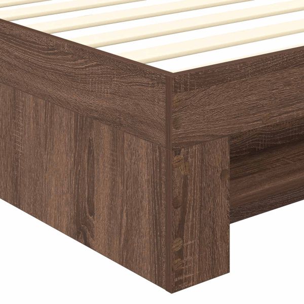 Рамка за легло с таблото Кафяв дъб 100 x 200 м Инженерно дърво