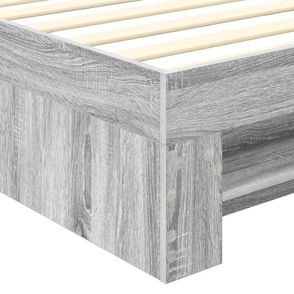 Рамка за легло с таблото Сив Сонома 90 x 200 cm Инженерно дърво