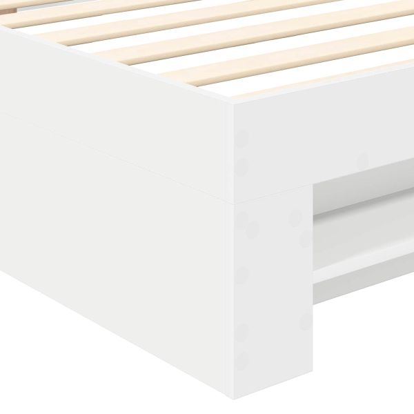 Рамка за легло с таблото Бяло 80 x 200 cm Инженерно дърво