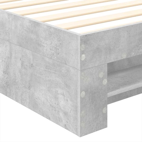Рамка за легло Циментено сиво 80 x 200 cm Инженерно дърво