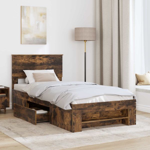 Рамка за легло с таблото Димян дъб 80 x 200 cm Инженерно дърво