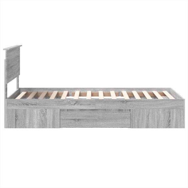 Рамка за легло с таблото Сив Сонома 80 x 200 cm Инженерно дърво