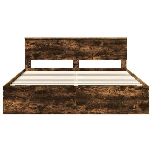 Рамка за легло с таблото Димян дъб 180 x 200 cm Инженерно дърво