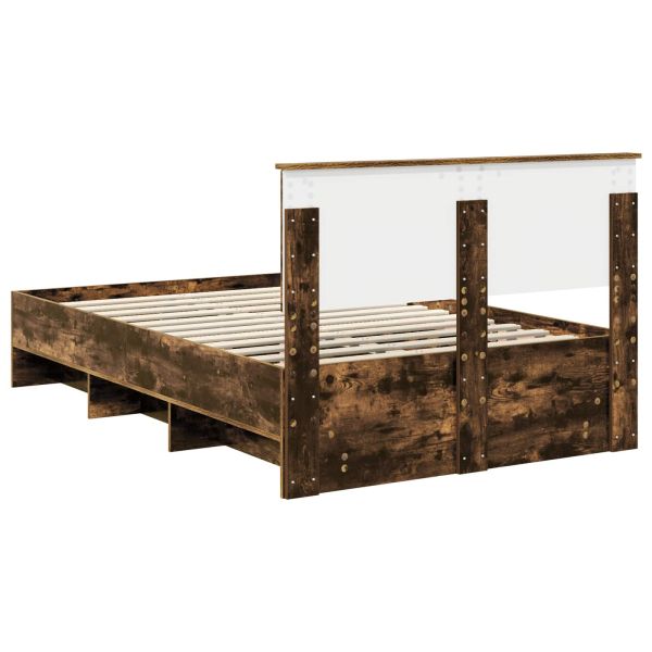 Рамка за легло с таблото Димян дъб 120 x 123 см Инженерно дърво