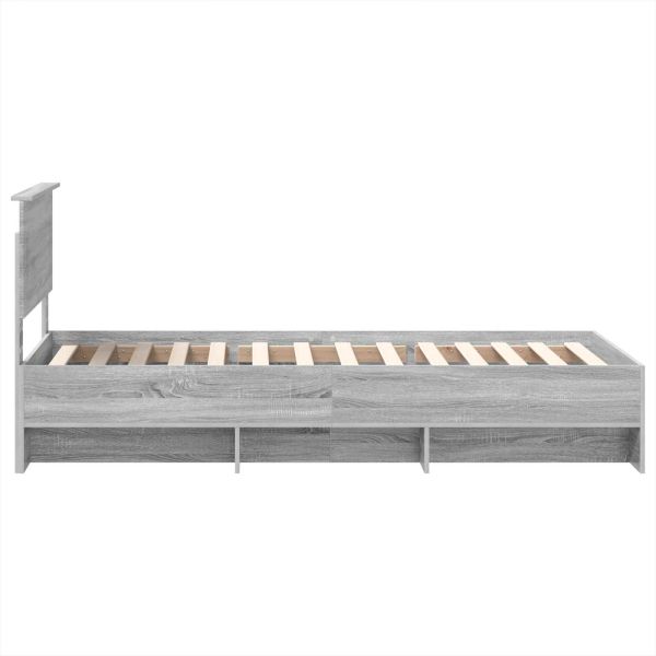 Рамка за легло с таблото Сив Сонома 90 x 200 cm Инженерно дърво