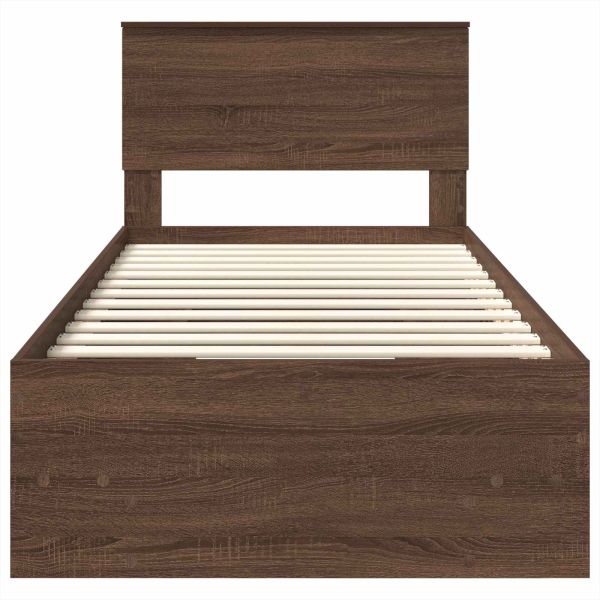 Рамка за легло с таблото Кафяв дъб 80 x 200 cm Инженерно дърво