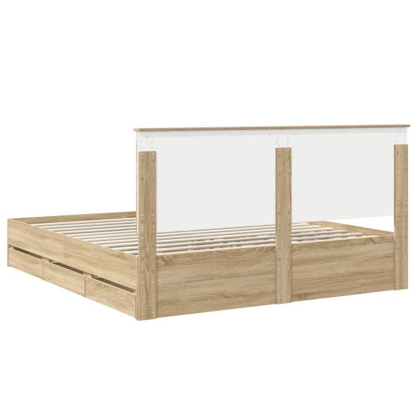Рамка за легло Сонома дъб 180 x 200 cm Инженерна дървесина