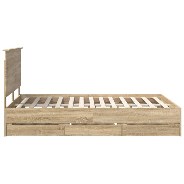 Рамка за легло Сонома дъб 160 x 200 cm Инженерна дървесина