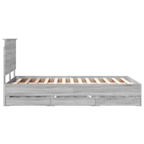 Рамка за легло Сив Сонома 120 x 190 cm Инженерна дървесина