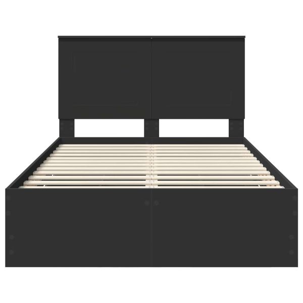 Рамка за легло с таблото Черно 120 x 200 cm Инженерна дървесина