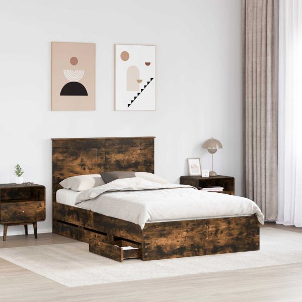 Рамка за легло Димян дъб 120 x 200 cm Инженерна дървесина