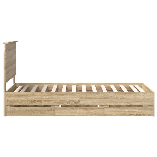 Рамка за легло Сонома дъб 90 x 200 cm Инженерна дървесина