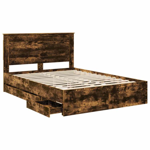 Рамка за легло Димян дъб 140 x 200 cm Инженерна дървесина