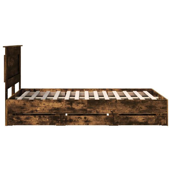 Рамка за легло Димян дъб 135 x 190 cm Инженерна дървесина