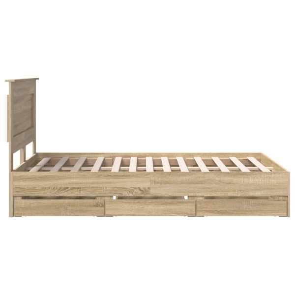 Рамка за легло Сонома дъб 120 x 190 cm Инженерна дървесина