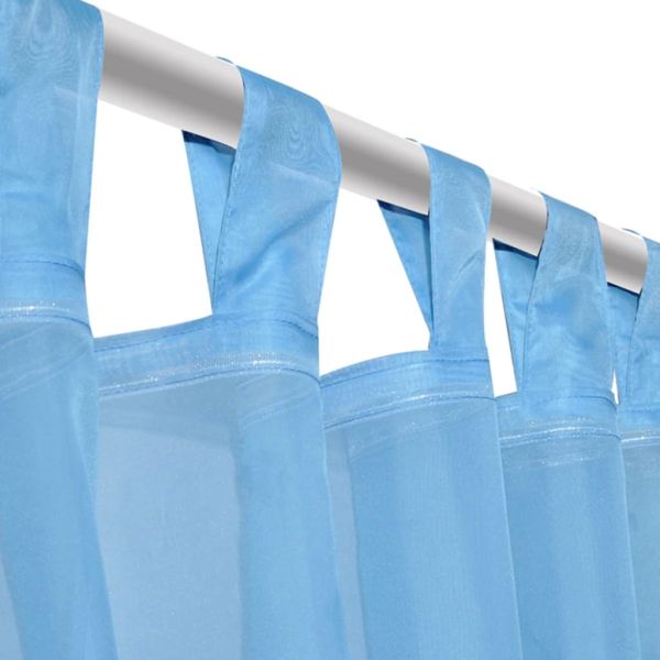 Тюркоазени прозрачни завеси 140 х 175 см – 2 броя