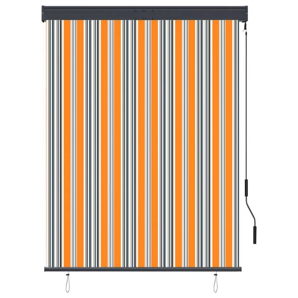 Външна ролетна щора, 120x250 см, жълто и синьо