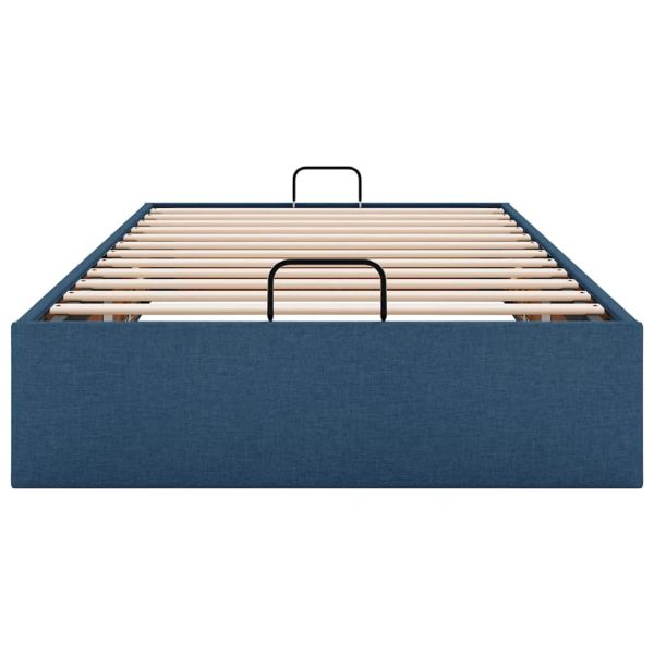Османска рамка за легло без матрак, синя, 100x200 см, плат