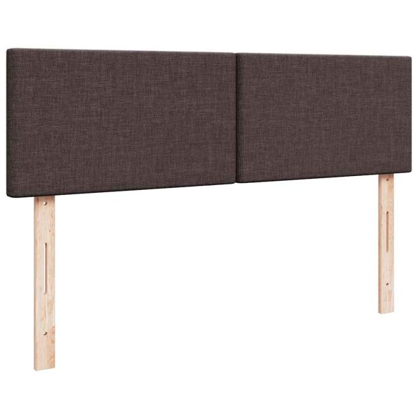 Османска легло с матраци, тъмнокафяво, 160x200 см, плат