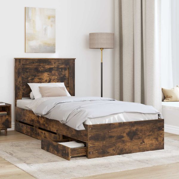 Рамка за легло Димян дъб 90 x 200 cm Инженерна дървесина