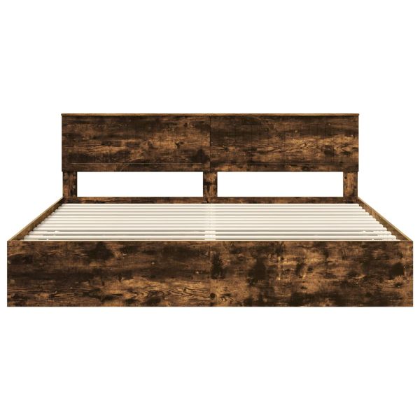 Рамка за легло Димян дъб 200 x 200 cm Инженерна дървесина