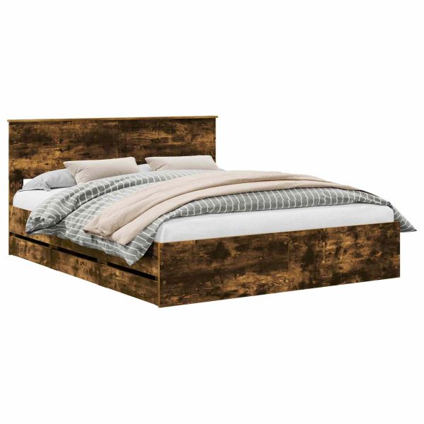 Рамка за легло Димян дъб 160 x 200 cm Инженерна дървесина