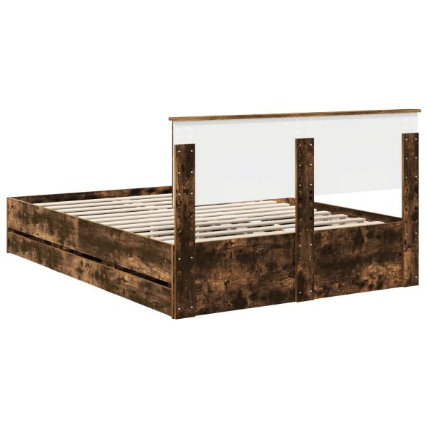 Рамка за легло Димян дъб 135 x 190 cm Инженерна дървесина