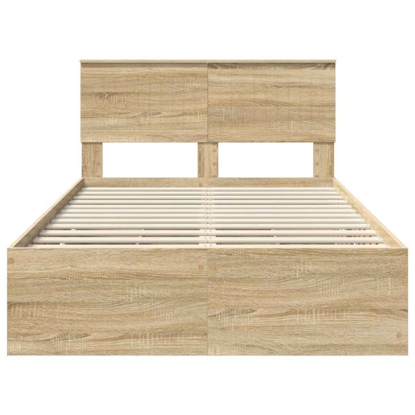 Рамка за легло Сонома дъб 120 x 190 cm Инженерна дървесина