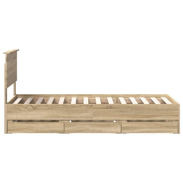 Рамка за легло Сонома дъб 75 x 190 cm Инженерна дървесина