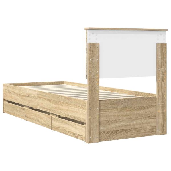 Рамка за легло Сонома дъб 75 x 190 cm Инженерна дървесина