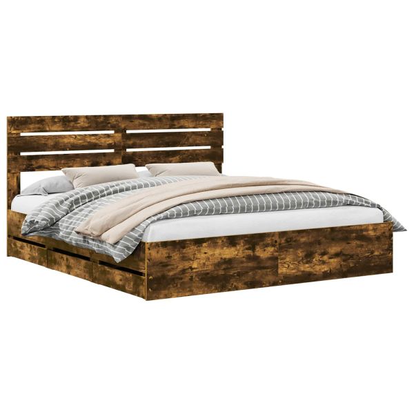 Рамка за легло Димян дъб 180 x 200 cm Инженерна дървесина