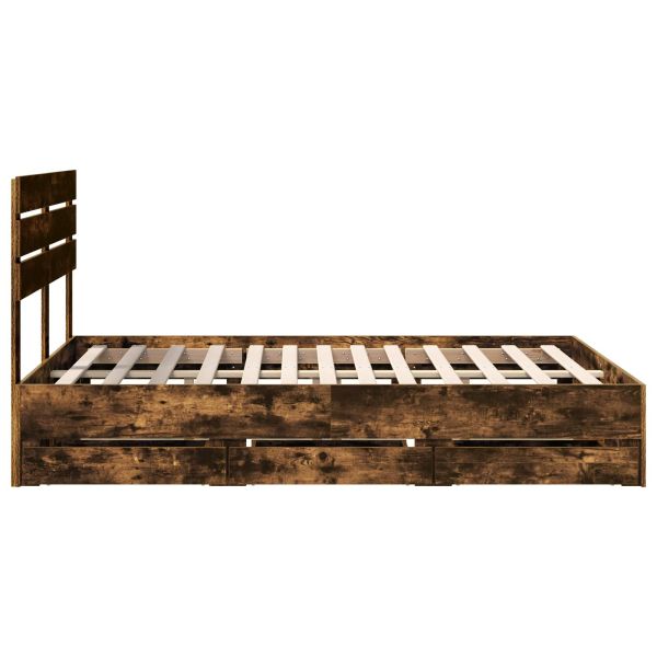 Рамка за легло Димян дъб 140 x 200 cm Инженерна дървесина