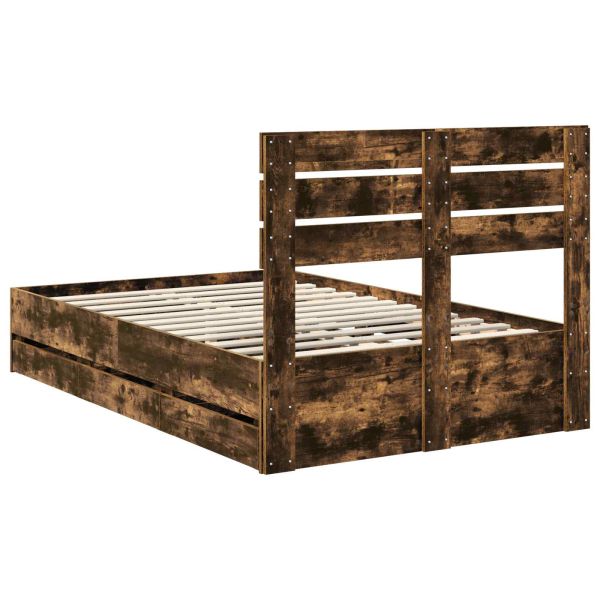 Рамка за легло Димян дъб 120 x 200 cm Инженерна дървесина