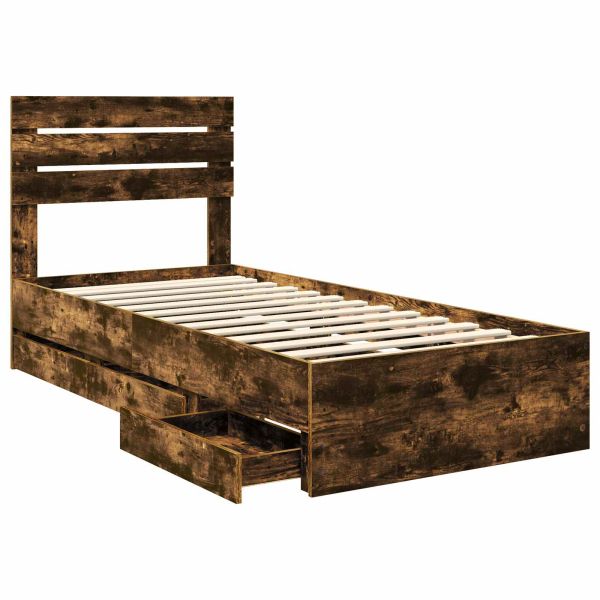 Рамка за легло Димян дъб 100 x 200 cm Инженерна дървесина